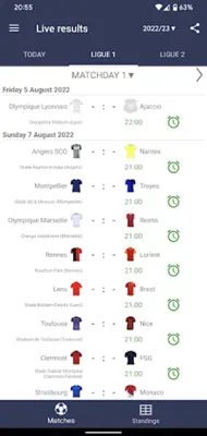 Live Scores for Ligue 1 France android App screenshot 15